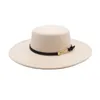 Brede rand hoeden met oor fedora voor mannen vrouwen elegante winterwol emmer hoed jaren 1920 vintage cloche bowler velor dames