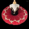 Stage Wear Ballet Skirt Girl Red Black Spainish Tutu Dress Professional Performance Dance Costume Women Gymnastics For Girls