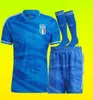 23 24 ITALYS 125 الذكرى السنوية قمصان كرة القدم 2023 المعجبين Italia Totti Chiesa Football Terts مجموعات 2024 Raspadori Ricci Lorenzo Men Kids Kids Uniform