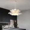 Lampy wiszące nordyckie żyrandol sypialnia nowoczesne minimalistyczne jadalnia lampa akrylowa kwiat dzieci