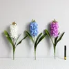 Dekorativa blommor 1 st 3D Hyacinth Artifciail Silk Flower Home Daffodil Plastic Fake Potted Decoration Wedding Party Floral Arrangemang