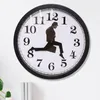 Horloges murales inspirées de la comédie Ministry of Silly Walk Clock Comedian Home Decor Nouveauté Montre Funny Mute