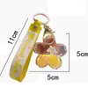 Schlüsselanhänger Kawaii Sakura Auto Schlüsselanhänger Frauen Männer Anime Personalisierte Schlüsselanhänger Moto Schmuck Freund Paar Match Bag Charm Schlüsselanhänger