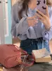 Frauen Blusen 3 Farben Koreanische Chic Stil Dünne Bluse frauen Kleidung 2023 Frühling Herbst Casual Pullover Alle-spiel Büro Dame