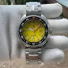 Orologi da polso 2023 Steeldive Big Size 49MM Cassa in acciaio inossidabile Quadrante giallo Orologi impermeabili 1000m NH35 Orologio automatico da uomo Sport Reloj