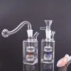 Nouveau brûleur à mazout en verre Bong Mobius Matrix percolateur de cage à oiseaux petit Dab Rig fumant cendrier narguilé avec tuyaux de brûleur à mazout en verre mâle de 10 mm