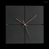Horloges murales silencieuses montre noire Non tic-tac 12 pouces Excellent mouvement de balayage précis horloge moderne décorative pour la maison