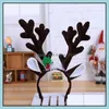 Kerstdecoraties Jaren Antler Hoofdband ADT Kinderen Nieuwheid Haarkleding Party Cartoon Doek Art WQ44 Drop Delivery Home Garden FES DH1HP