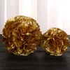 Flores decorativas Moda 8 "(20cm) Bola de beijo artificial de cor vermelha Pomander Rose Bouquet Diy Wedding Party Decoração Pingente