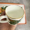 Xícaras pires modernos de café de flor moderna xícara de chá europeia caneca de chá em casa decoração de festas de decoração de festas com spoo