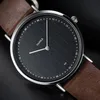 Zegarek marka prosta wodoodporna kwarc męski zegarek modny cienki z małą arabską skalą 2-pinową podsumowanie pasków