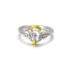 Wedding Rings Vintage Demon Angel Ring gecombineerd voor koppels Men Goth Fashion Moonstone Pas verlovingsvinger sieraden aan