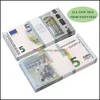 Itens de novidade Prop Money FL Print 2 Sudido Uma pilha Bills da UE em d￳lares para filmes April Fool Day Drop Delivery Home Garden Dhpkg