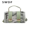 Totes 2023 New Women Borsa a tracolla in PVC trasparente Graffiti Messenger Borsa femminile Piccola borsa a mano di design Borsa a tracolla per donna 0312V23