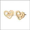 Stud Simple Butterfly Smooth Mini Small Animal Heart Earring voor vrouwen kraakbeen helix tragus piercing kleine druppel levering sieraden oor dheo0