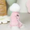 Dog Apparel Velvet Clothes Windproof Fuzzy Pajamas Winter For Small Dogs Pet Jumpsuit Cat