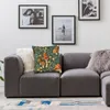 Kussensloop bossen champignon vierkante kussensloop polyester linnen fluweel gedrukt ritssluiting ritssluiting sofa zitkussen cushion cover 45x45