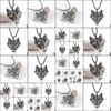 Charm Bracelets Norse S Pendant Necklace Wolf Jewelry Necklaces Drop Delivery Dhjs1