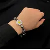 Charm Bracelets Kpop G Dragon Daisy Bracelet Stainless Steel Jewelry Fans Collection