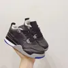 Дизайнерская детская обувь 4s Low Basketball Jumpman 4 Ретро молодежный ребенок для мальчиков в стиле милитари Парус Муслин Черный Университет Синий Кот Разведенные младенцы Младенцы Кроссовки для малышей 56xb #