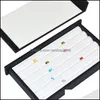 Boîtes à bijoux Aimant muet de qualité Er Superior Leather Diamond Display Box Mini Stone Storage Case Gemstone Holder 641 Q2 Drop Delive Dhe8A