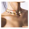 Beaded Neckor Fashion Jewelry Colorf Beads Halsband Dubbelskikt k￤rleksbrev sl￤pp leverans h￤ngsmycken DHBPM