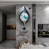 Orologi da parete Grande orologio digitale Design moderno Meccanismo 3d Pendolo silenzioso Decorazione soggiorno Reloj Pared Home NU