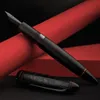 Fountain Pens HongDian N6 Black Piston Pen Resin EFFLong Knife Nib Beautiful Torpedo Cloud Seal Cap Business Office Writing gifts 230130