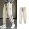 سروال الرجال 2023 خريف الشتاء corduroy sweatpants الرجال فضفاضة الركض أزياء الشارع