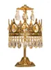 Lâmpadas de mesa Lustre clássico Luster Design Design Lâmpada E27 LED estilo nobre ouro