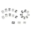 Unghie finte 24Pcs Press On Black Short 3D Stereo Bear Falso staccabile French Square Head Nail Decorazione manicure fai da te