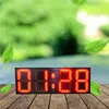 Wall Clocks LED Display Clock Mounted Remote Control Red Half Indoor 8-inch 4-digit Large Digital Positive Countdown Programmable