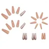 False Nails Cinnamon Broken Flash Nail Long Fake Tips Wearing Art Versatile Detachable DIY Manicure Decal