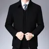 Heren Jackets Brand Business Jacket Casual Turn Down Collar Zipper Coats Simple Fashion Men Cleren Office Outerwear Male tops 230130