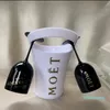 2glassbucket New Moet Champagne Flutes Bicchieri di plastica Wine Cooler Bicchieri Lavastoviglie Bianco Moet Acrilico Secchielli per champagne