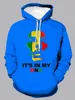 Ny färggradient ansikte mode personlig hoodie 3D -tryck cool pullover hoodie