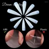 False Nails 500st Long Sharp Half Cover Salon Tips Artificial Fake Clear Natural White 3 Colors Manicure Tools Abs