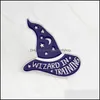 Pins broches wizard in training basis heksen hoed knop pins denim jas pin badge voor tas t -shirt sieraden cadeau kinderen vrienden 315C3 dhyeq