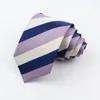 Bow Ties Men's Silk Tie Fashion Skinny 7cm Jacquard randig rutig slips manlig smal rosa kostym skjorta gåva bröllopsfest tillbehör