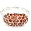 Klusterringar 18x9mm 3.3g Jazaz Ravishing Top Orange Spessartine Garnet Lemon Citrin Kvinnor Dagligen bär riktig 925 Solid Sterling Silver