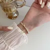 Link Bracelets Royal Vintage Shiny Crystal Beads Inlaid Gold Silver Color Bracelet For Women Men Unisex Exquisite Fashion Bangle Jewelry