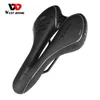 s WEST BIKING Bike Sile Cushion PU Leather Surface Silica Filled Gel Comfortable Cycling Seat Shockproof Bicycle Saddle 0130