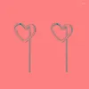 Stud Earrings Classic Women's S925 Sterling Silver Handmade Heart-shaped Gold Simple Fashion Jewelry Couple Holiday Gifts