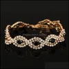 Brins de perles Perlé Femmes Élégant Banquet De Mariage Bracelet Cocktail Strass Bracelet 3366 Q2 Drop Delivery Bijoux Bracele Dhfg5