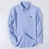Мужские повседневные рубашки S ~ 6xl Cotton Oxford для мужского клетчатого клетчатого кармана с длинным рукавом.