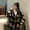 Jaquetas femininas harajuku urso de pelúcia jaqueta de pelúcia feminino feminino coreano macio casaco com capuz grossa de rua de rua de rua de rua 230130