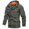 Herenjacks Tactische commandant Officier Assault Pak Medium Lange Casual Outdoor Hooded Oversize Coat Bomber 230130