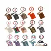 Party Favor Leopard Print Pu Leather Tassel Pendant Bracelet Ladies Keychain Wallet Mobile Phone Bag Card Package Business Drop Deli Dh4Qp