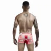 Mutande 2023 Marca SEOBEAN Biancheria intima stampata da uomo Boxer a U-convesso in cotone a vita bassa Pantaloncini boxer sexy traspiranti maschili