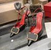 Sandaler Sandaler Brand Designer Shoes Women Slingback klackar pumpar Sexig spetsig tå stilettkvällsfestskor för kvinnor T230130